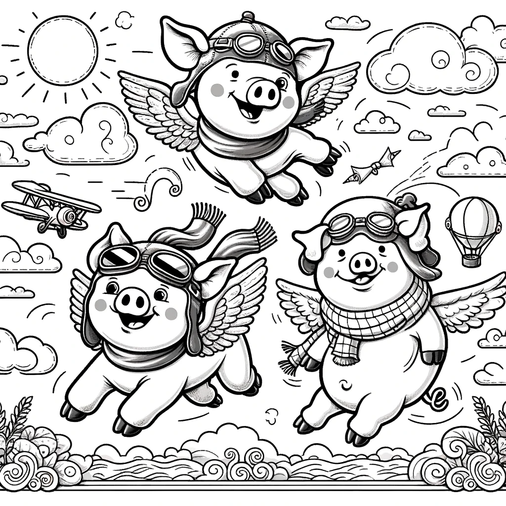 Pig Coloring Pages For Children