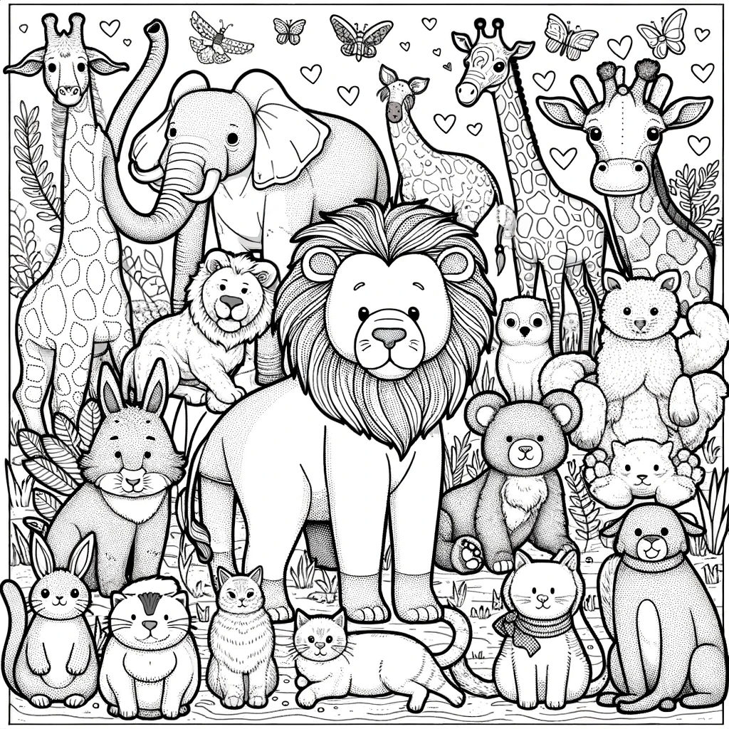 Animal coloring for children