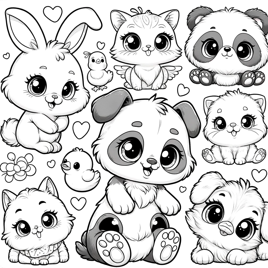 Cute Animal Coloring page