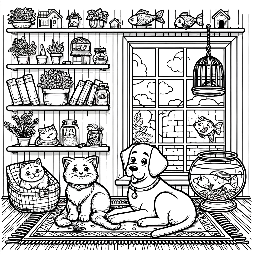 Domestic animals and pet colouring