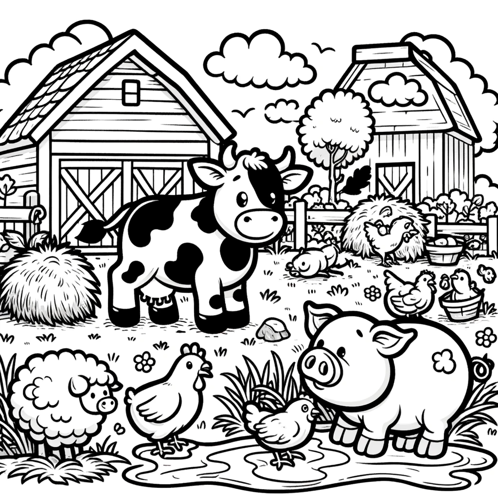 Farm Animal Coloring