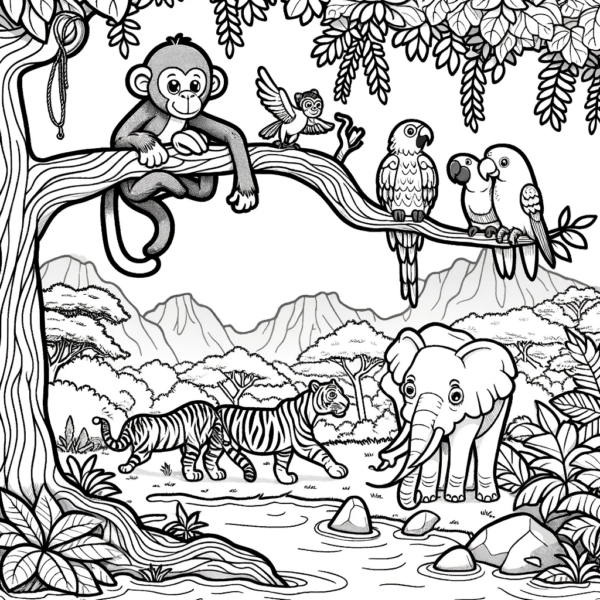 Animal Coloring Pages For Children - Day Dream Colors