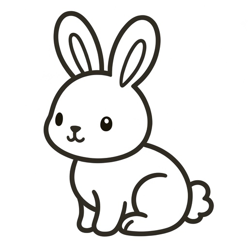 Cute Rabbit Coloring Page