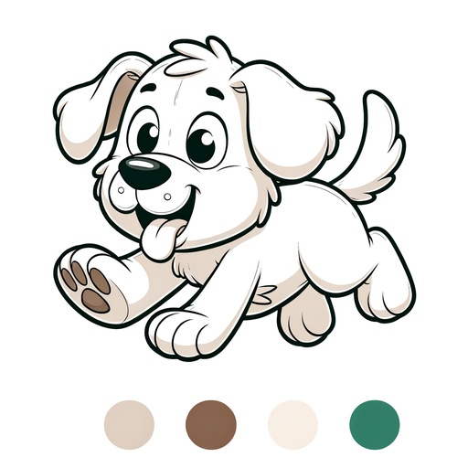 Action Pet Dog Coloring Page