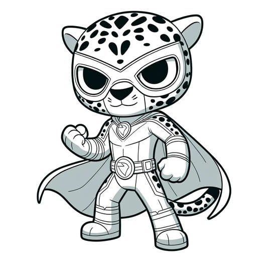 Superhero Jaguar Children&#8217;s Coloring Page