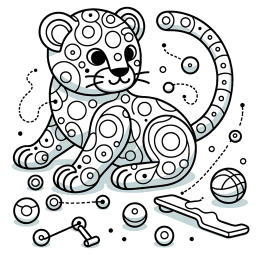 Professional Jaguar Children&#8217;s Coloring Page