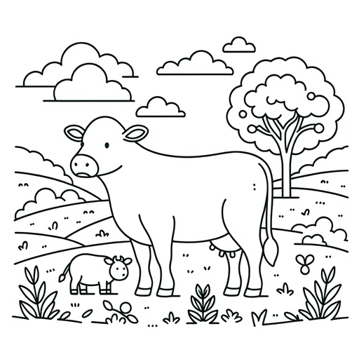 Farm Animal Coloring Pages For Children