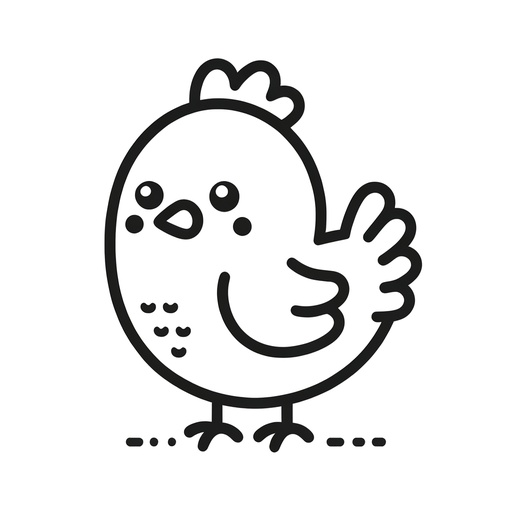 Cute Chicken Children&#8217;s Coloring Pages