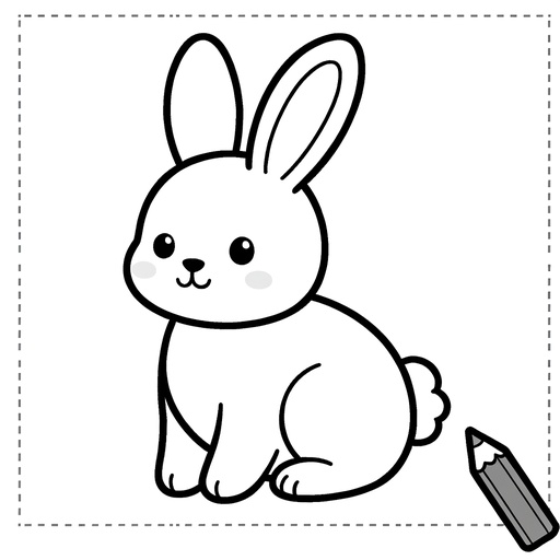 Simple Rabbit Coloring Page