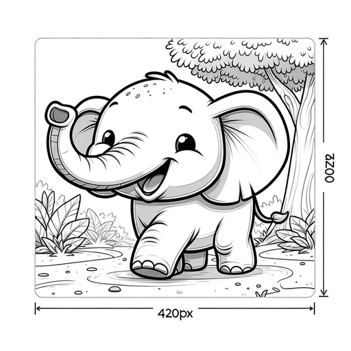 Elephant In Nature Children&#8217;s Coloring Pages