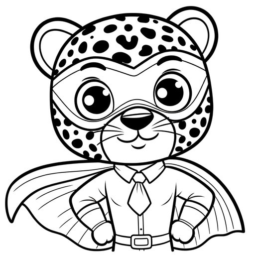 Superhero Jaguar Children&#8217;s Coloring Page