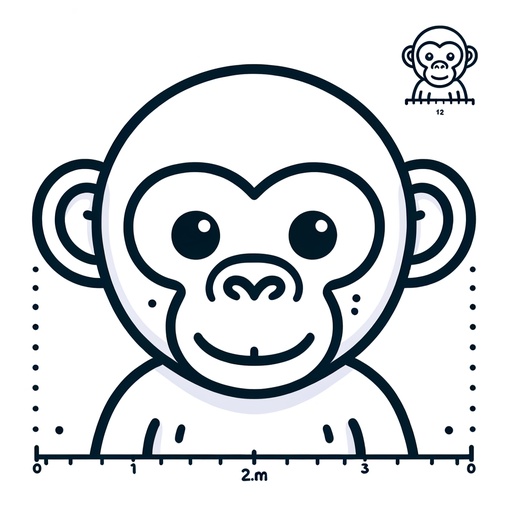 Simple Chimpanzee Children&#8217;s Coloring Page
