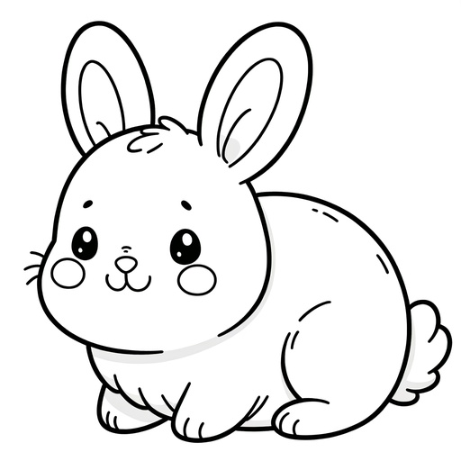 Cute Rabbit Coloring Page