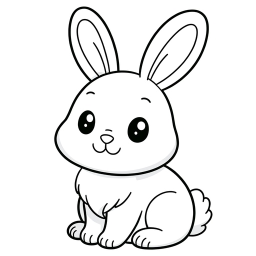 Cartoon Rabbit Coloring Page