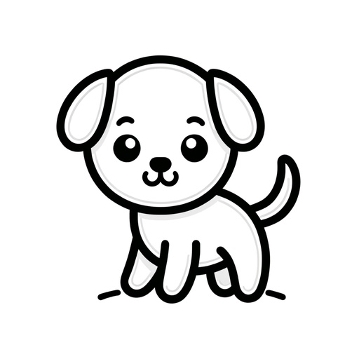 Cute Pet Dog Coloring Page