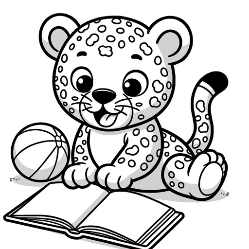 Professional Jaguar Children&#8217;s Coloring Page