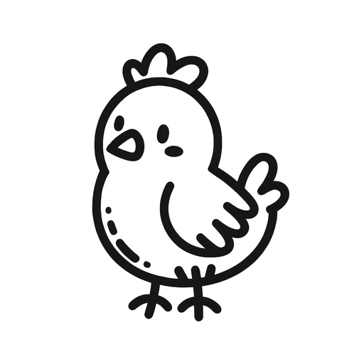 Cute Chicken Children&#8217;s Coloring Pages