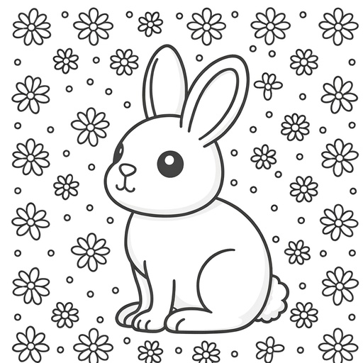 Mindful Rabbit Coloring Page