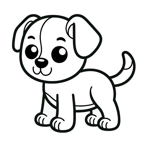 Cartoon Pet Dog Coloring Page