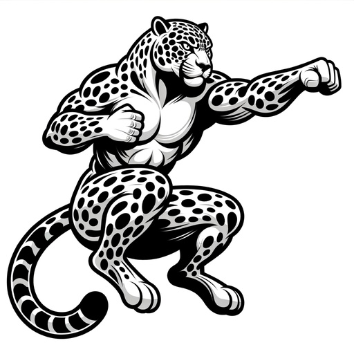 Action Jaguar Children&#8217;s Coloring Page