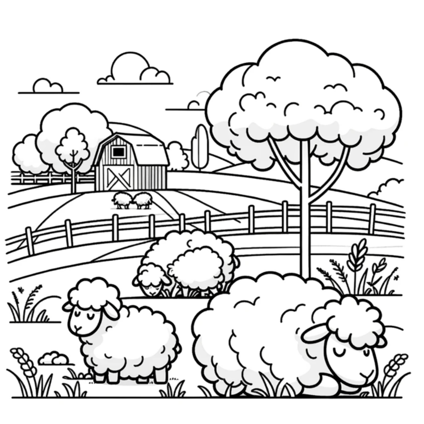 Farm Animal Coloring Pages For Children - Day Dream Colors