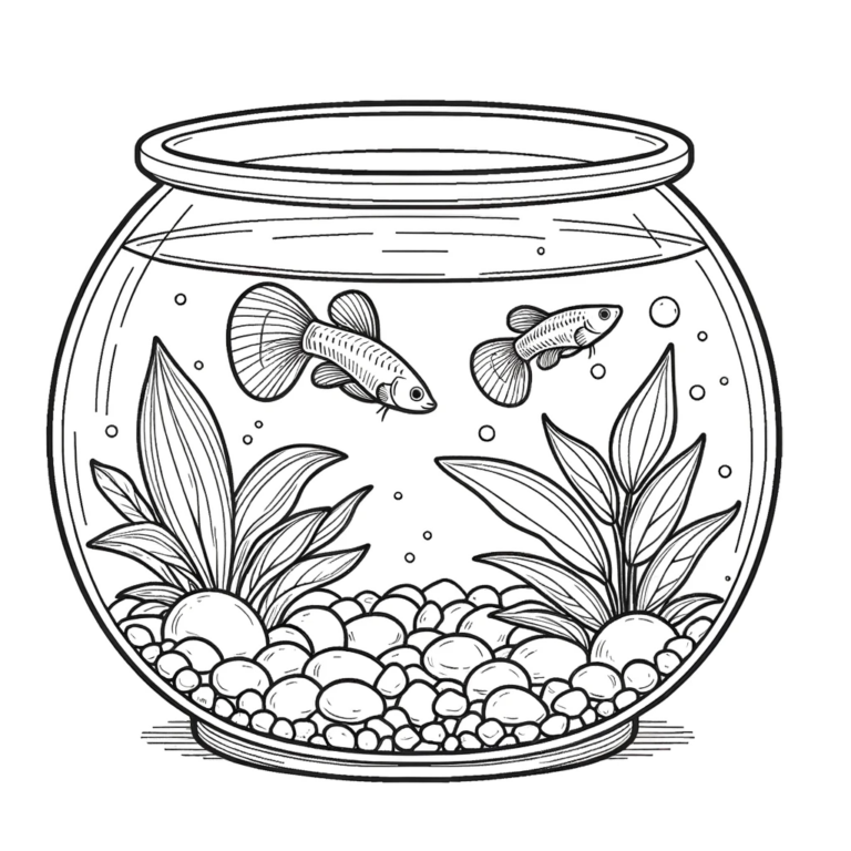Guppy Coloring Pages For Children - Day Dream Colors