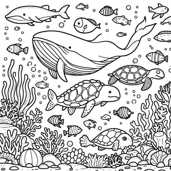 Under Water Coloring Pages For Children - Over 200 Free Pages