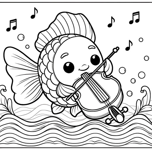 Goldfish Coloring Pages For Children
