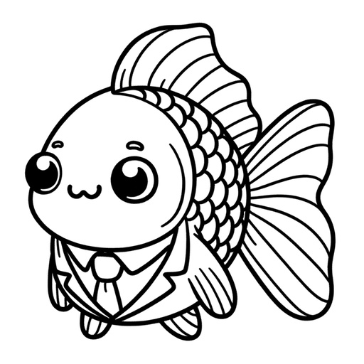 Animals In Suits Coloring Pages For Children