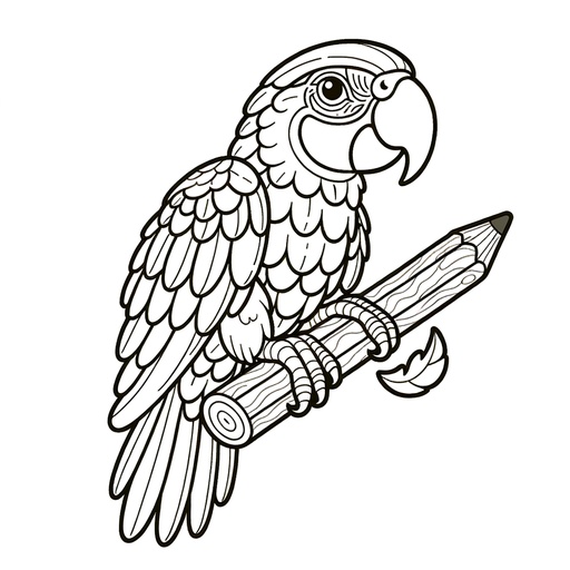 Professional Macaw Coloring Page