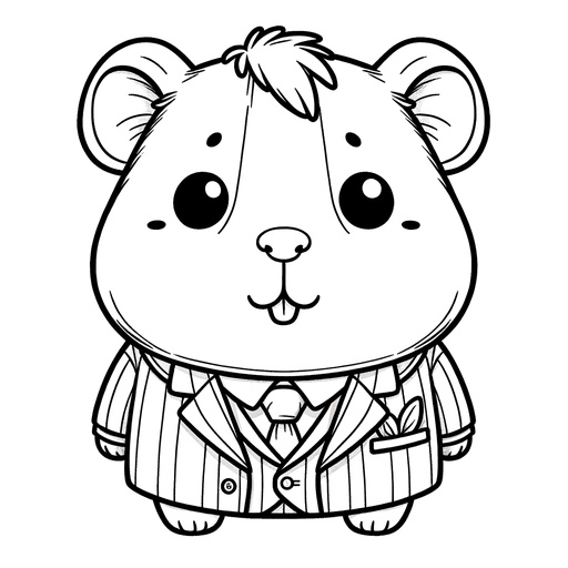 Guinea Pig Coloring Pages For Children