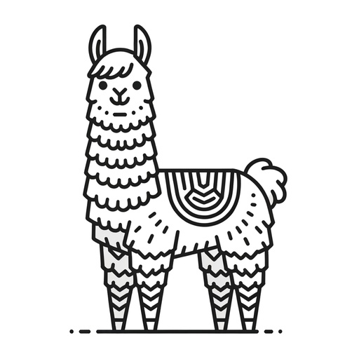 Llama Coloring Pages For Children