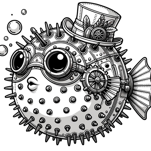 Puffer Fish Coloring Pages for Children - Day Dream Colors