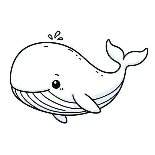 Cute Sperm Whale Coloring Page