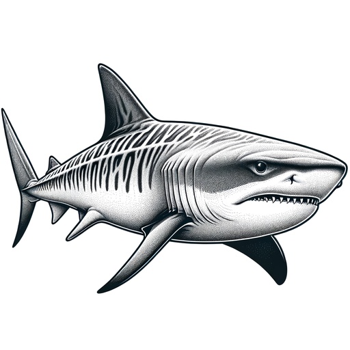 Tiger Shark Coloring Page For Children