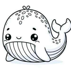 Cute Humpback Whale Coloring Page- 4 Free Printable Pages