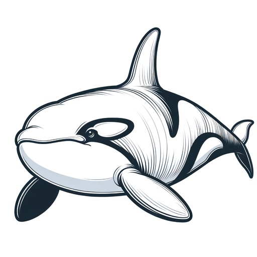 Realistic Killer Whale Coloring Page