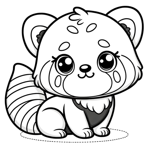 Cute Red Panda Coloring Page- 4 Free Printable Pages