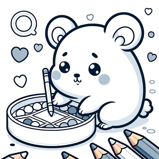 Professional Hamster Coloring Page