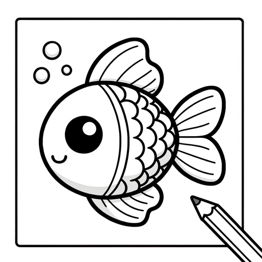 Cute Goldfish Coloring Page