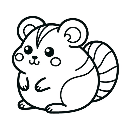 Mindful Hamster Coloring Page