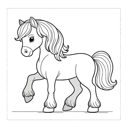 Simple Horse Coloring Page