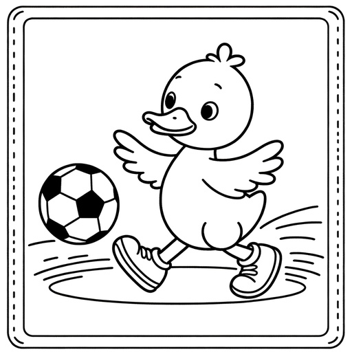Sporty Duck Coloring Page