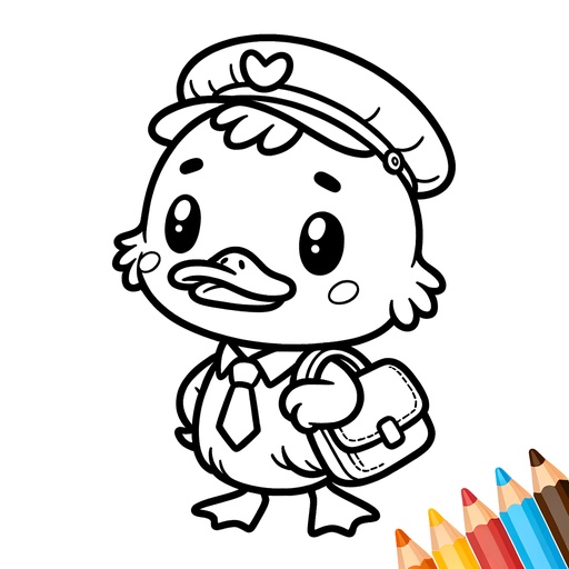 Professional Duck Coloring Page