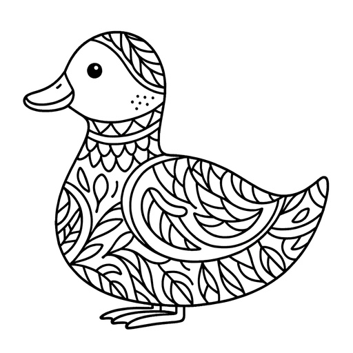 Mindful Duck Coloring Page