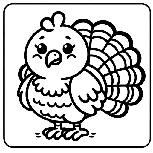 Simple Turkey Coloring Page