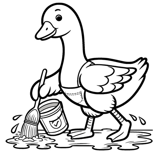 Professional Goose Coloring Page