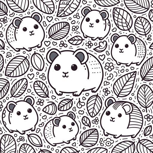 Mindful Guinea Pig Coloring Page