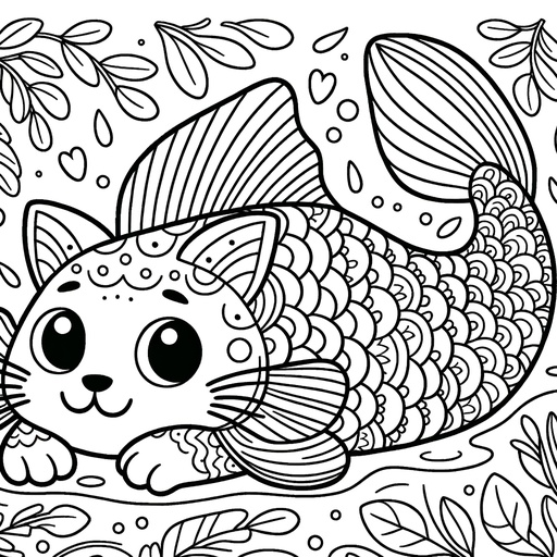 Mindful Catfish Coloring Page