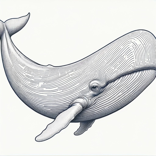 Realistic Sperm Whale Coloring Page